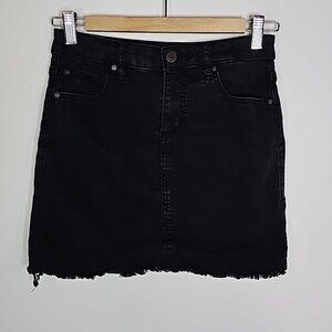 Garage small black jean skirt